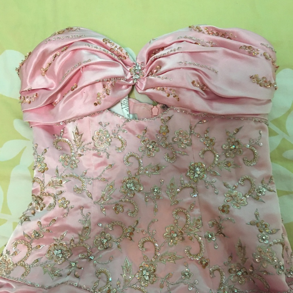 Pink Quincenera Dress or Ball Gown Size 10 - Picture 5 of 5